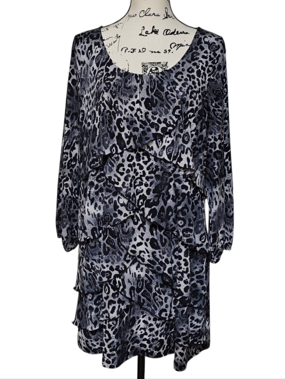 Style & Co. Black & Gray Animal Print Mini
